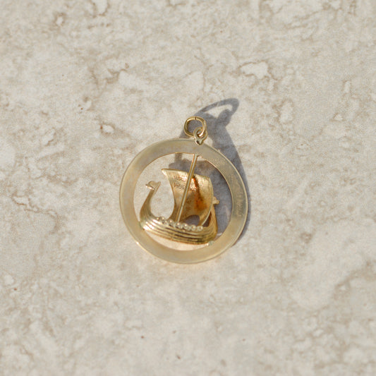 Vintage Viking Ship Charm