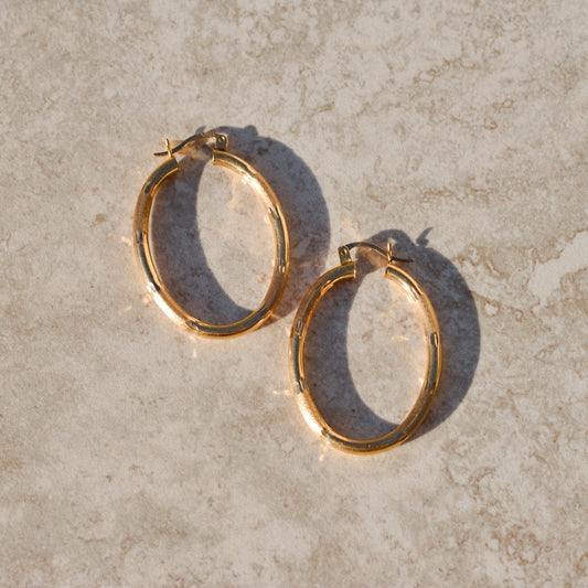 Vintage Oval Hoops