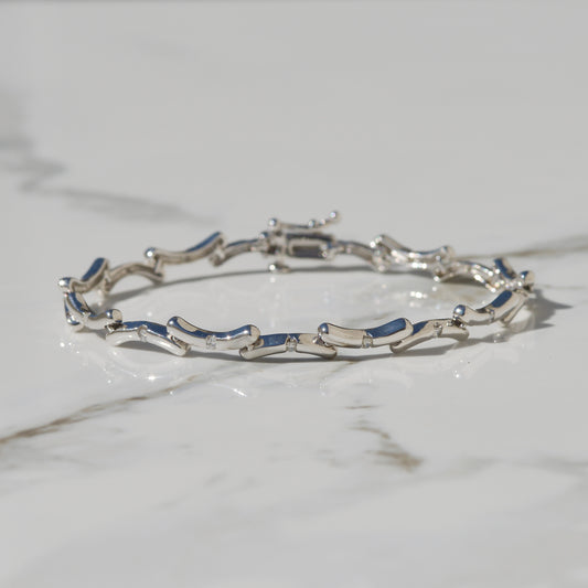 Estate White Gold Diamond Bracelet