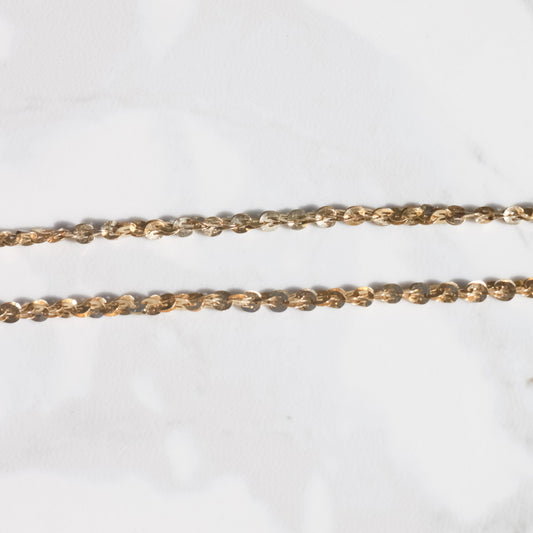 Vintage Fancy Chain Necklace 18.5" 14k Gold