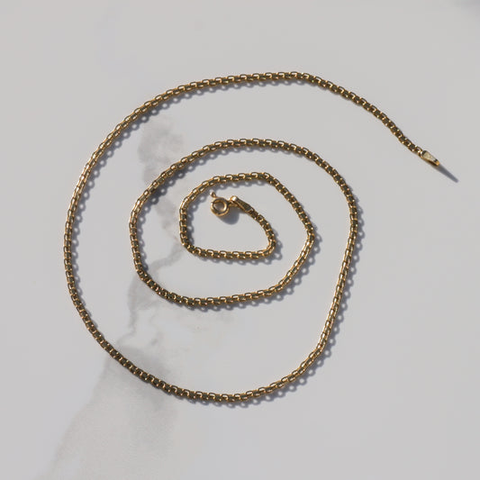 Vintage Bismark Chain Necklace 20" 14k Gold