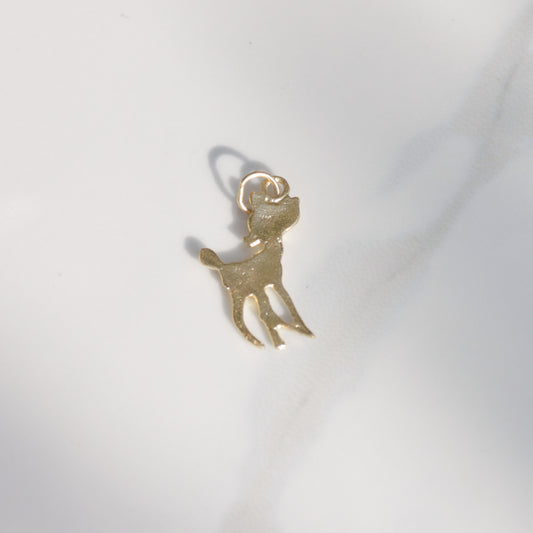 Vintage Deer Charm 14k