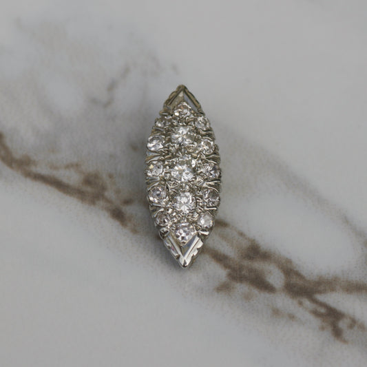 Vintage Diamond Navette Slider Pendant