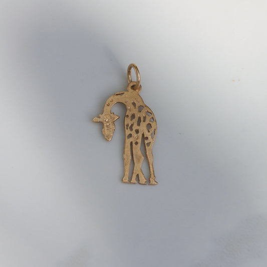 Vintage Giraffe Charm 14k