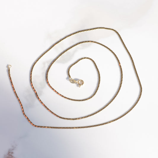 Vintage Heart Chain 23.75" 14k Gold