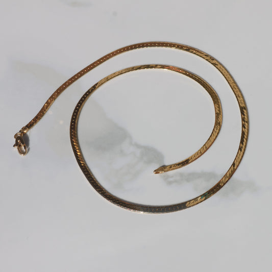 Vintage Herringbone Chain 3.1 mm 18" 14k Gold