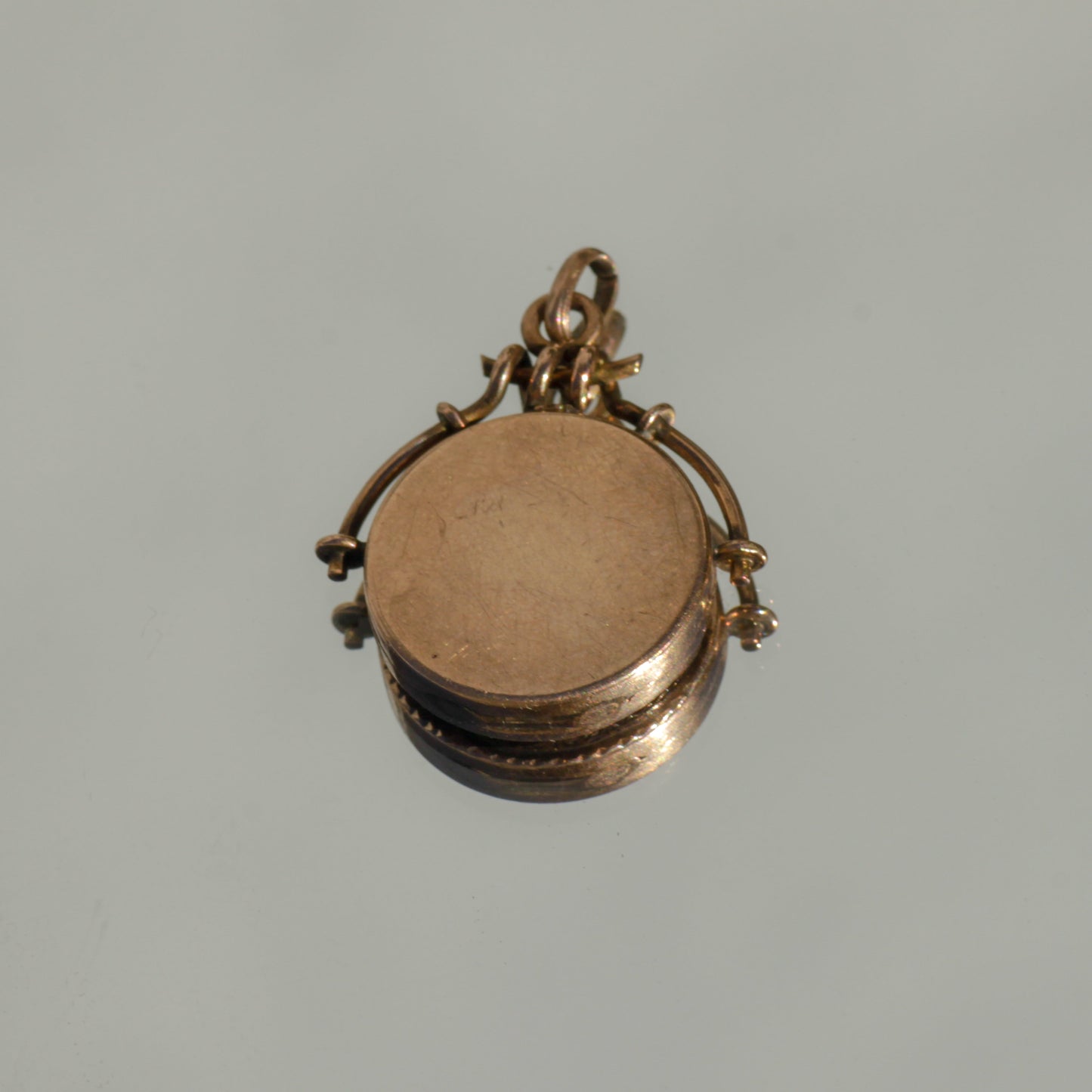 Victorian Floral Watch Fob Locket 10k Gold