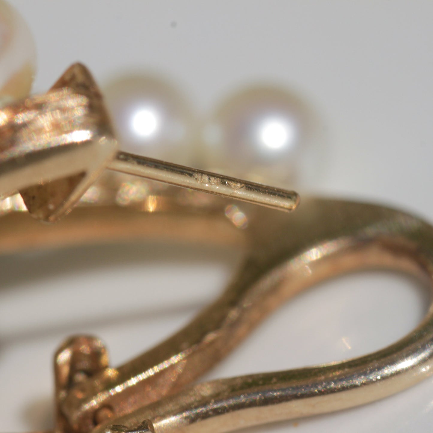 Vintage Statement Pearl Jacket Earrings 18k Gold