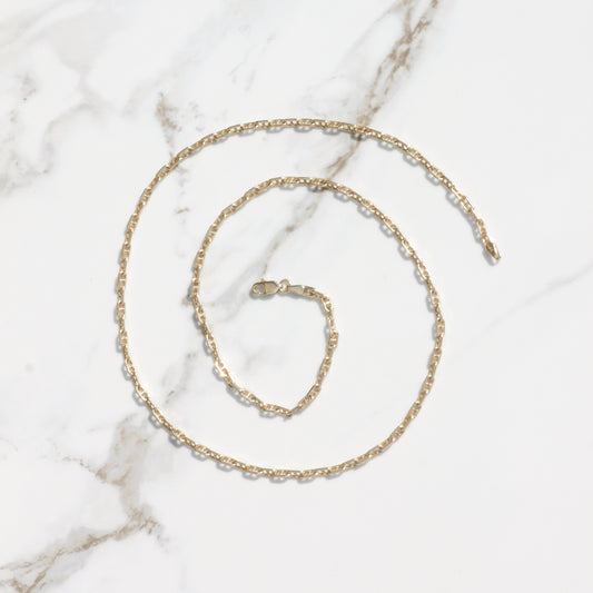 Vintage Mariner Chain Necklace 19.25" 14k Gold