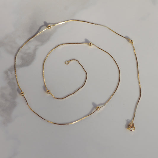 Vintage Satellite Chain 18" 14k Gold