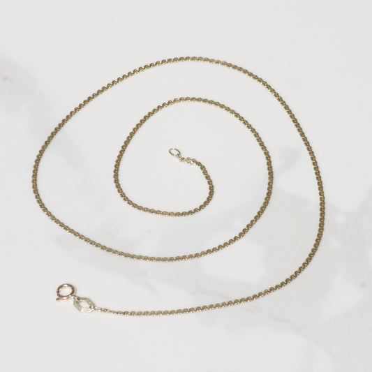 Vintage 14k Dainty Serpentine Chain 16.5"
