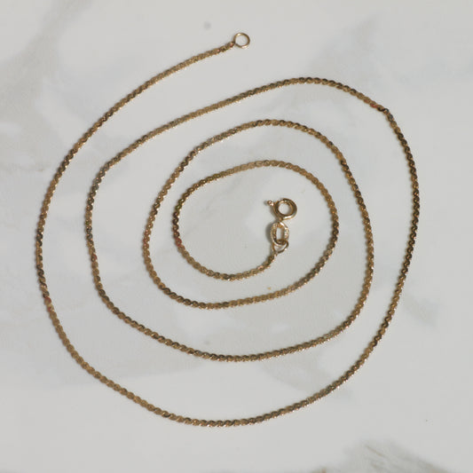 Vintage 14k Serpentine Chain 24"