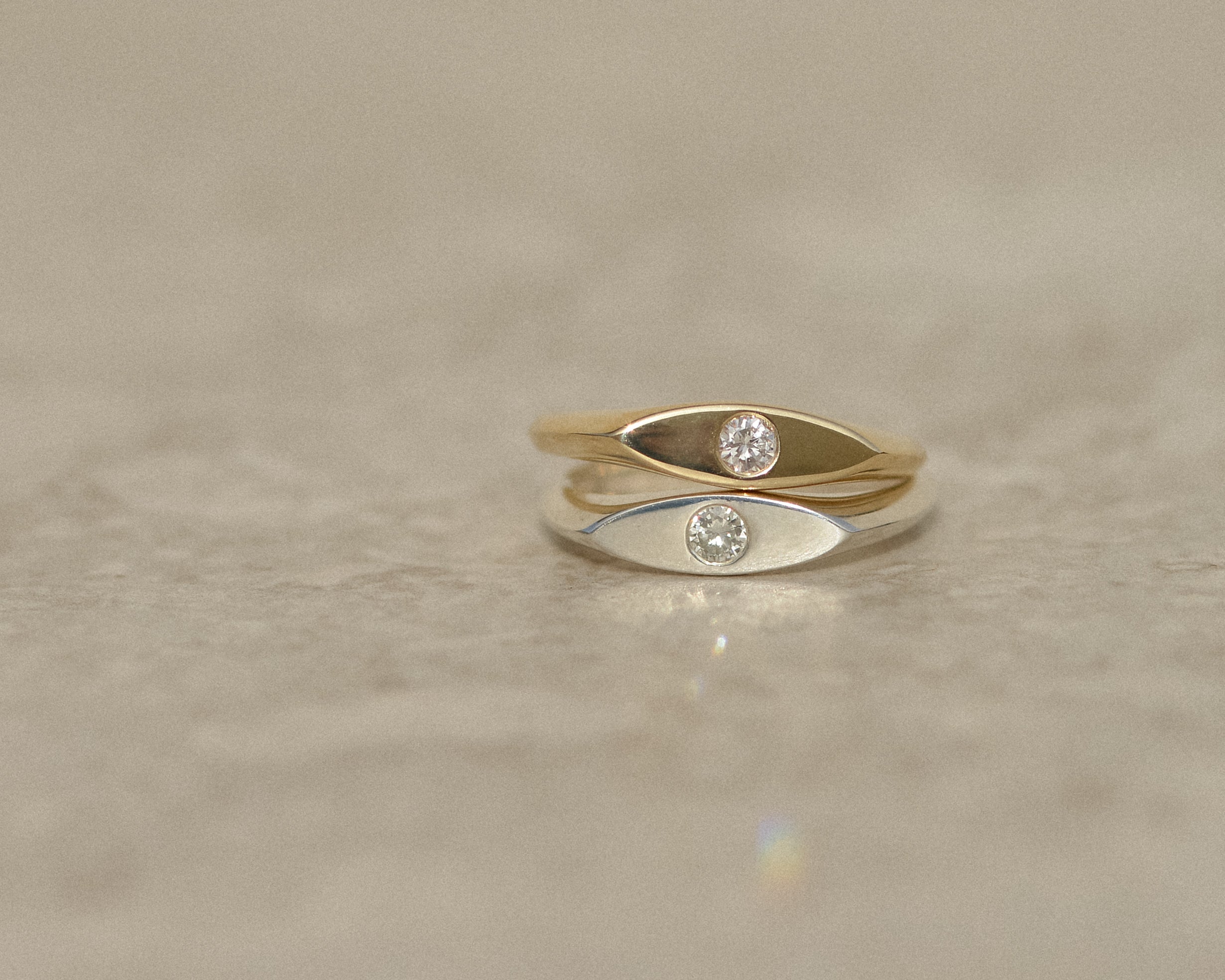 diamond eye signet rings