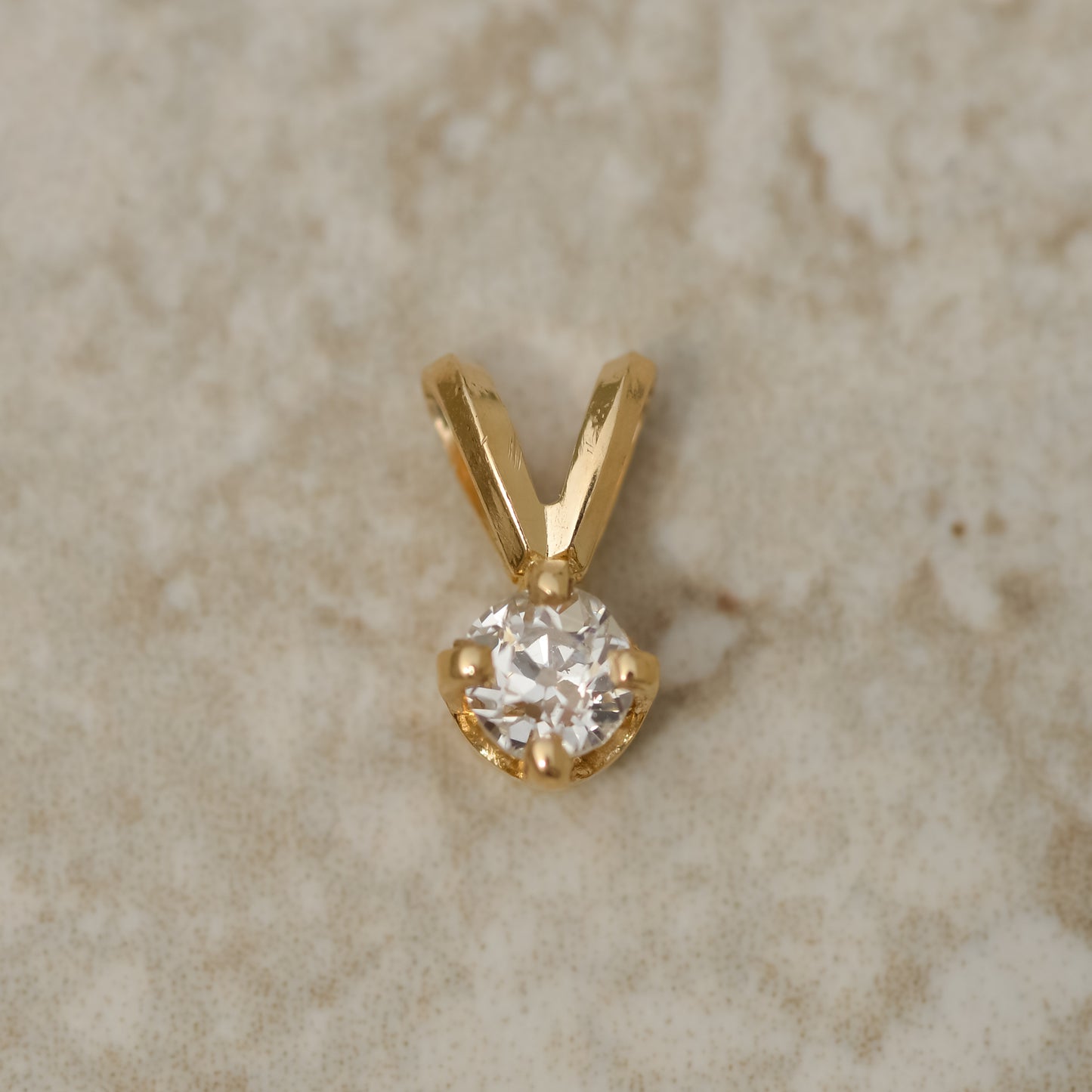 Vintage Old Mine Cut Diamond Pendant