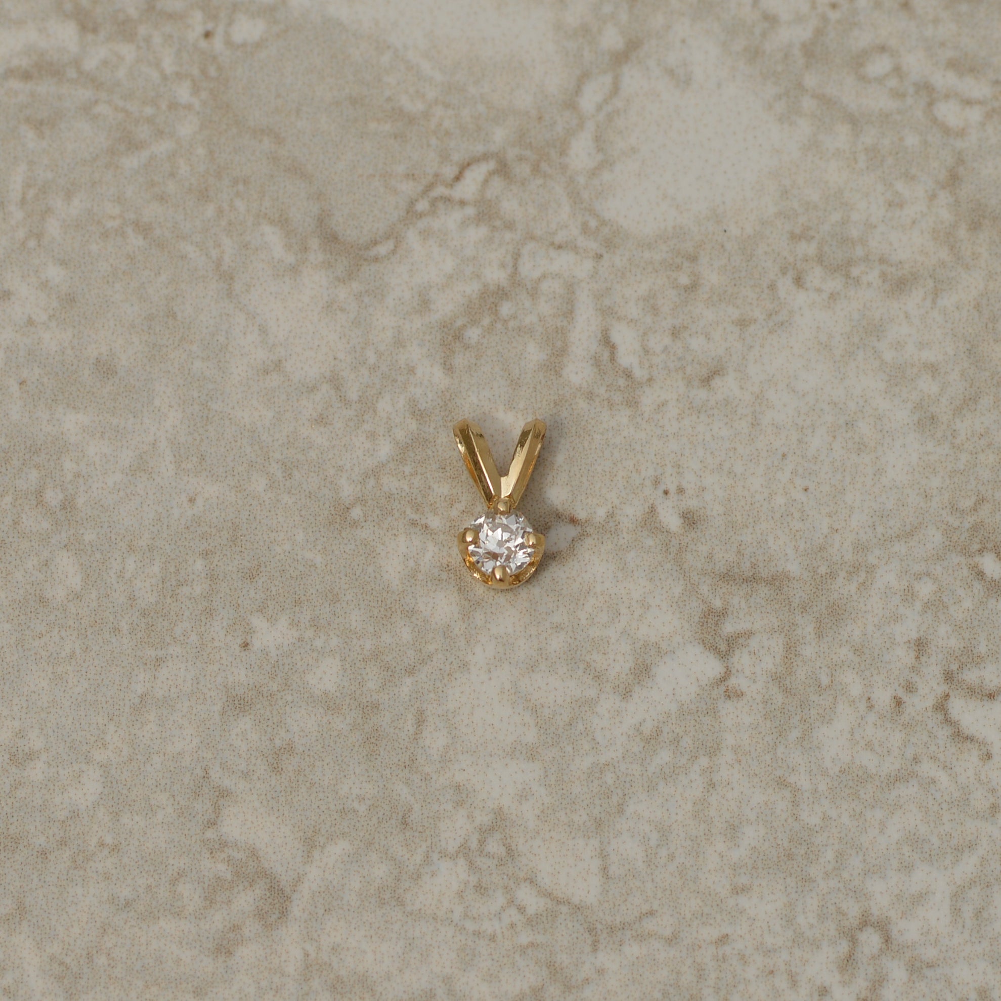 Vintage Old Mine Cut Diamond Pendant