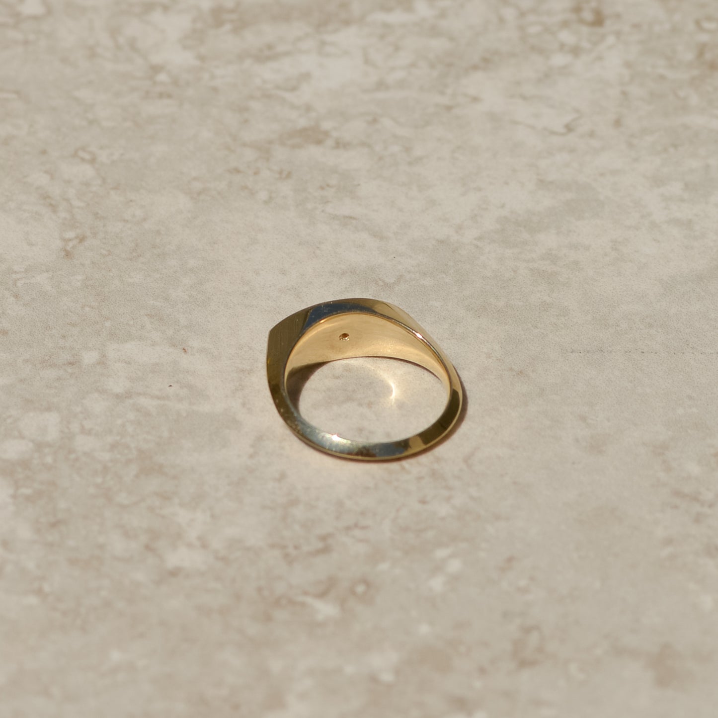 13: Inlay Diamond Eye Ring, pink opal