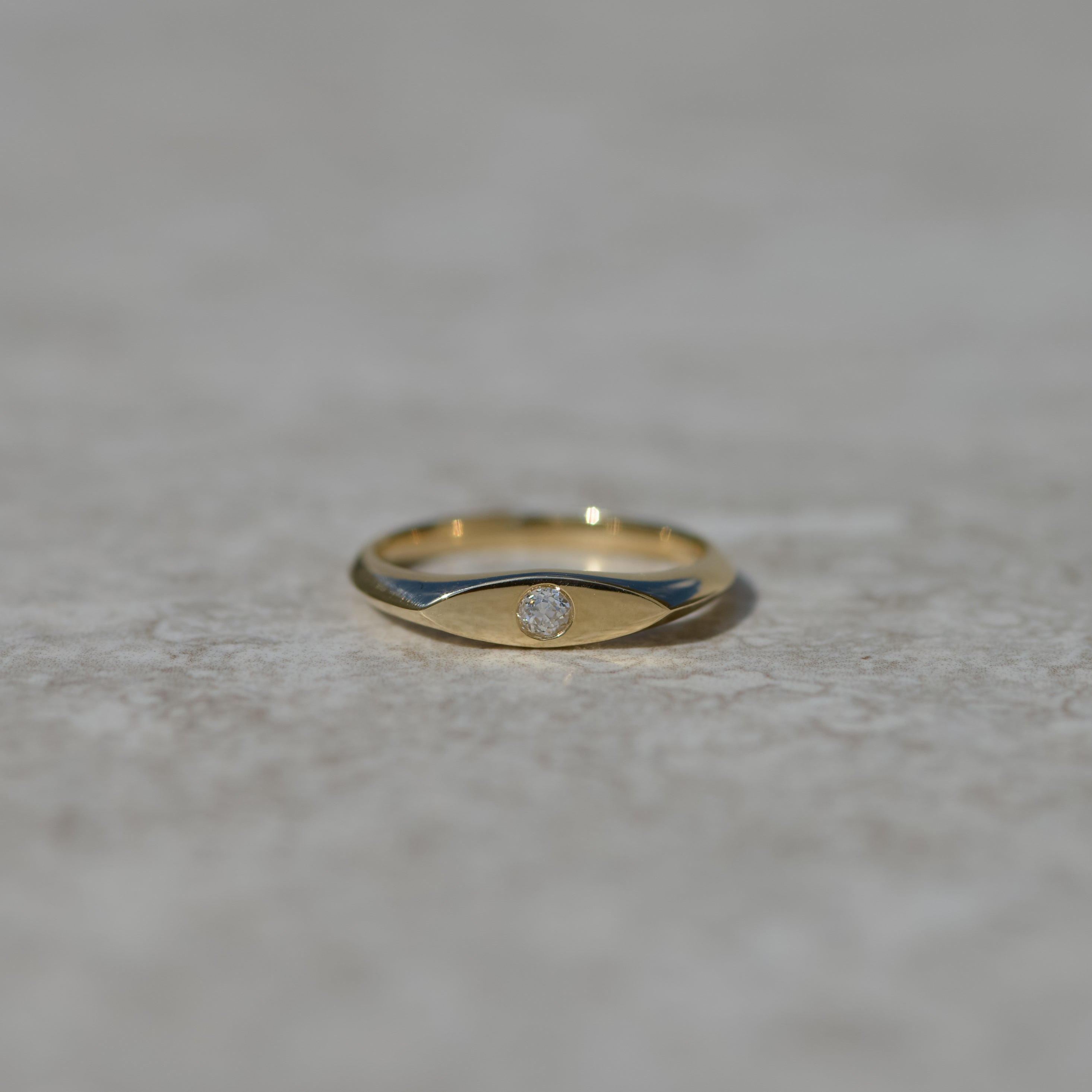 Diamond Eye Signet, old mine cut
