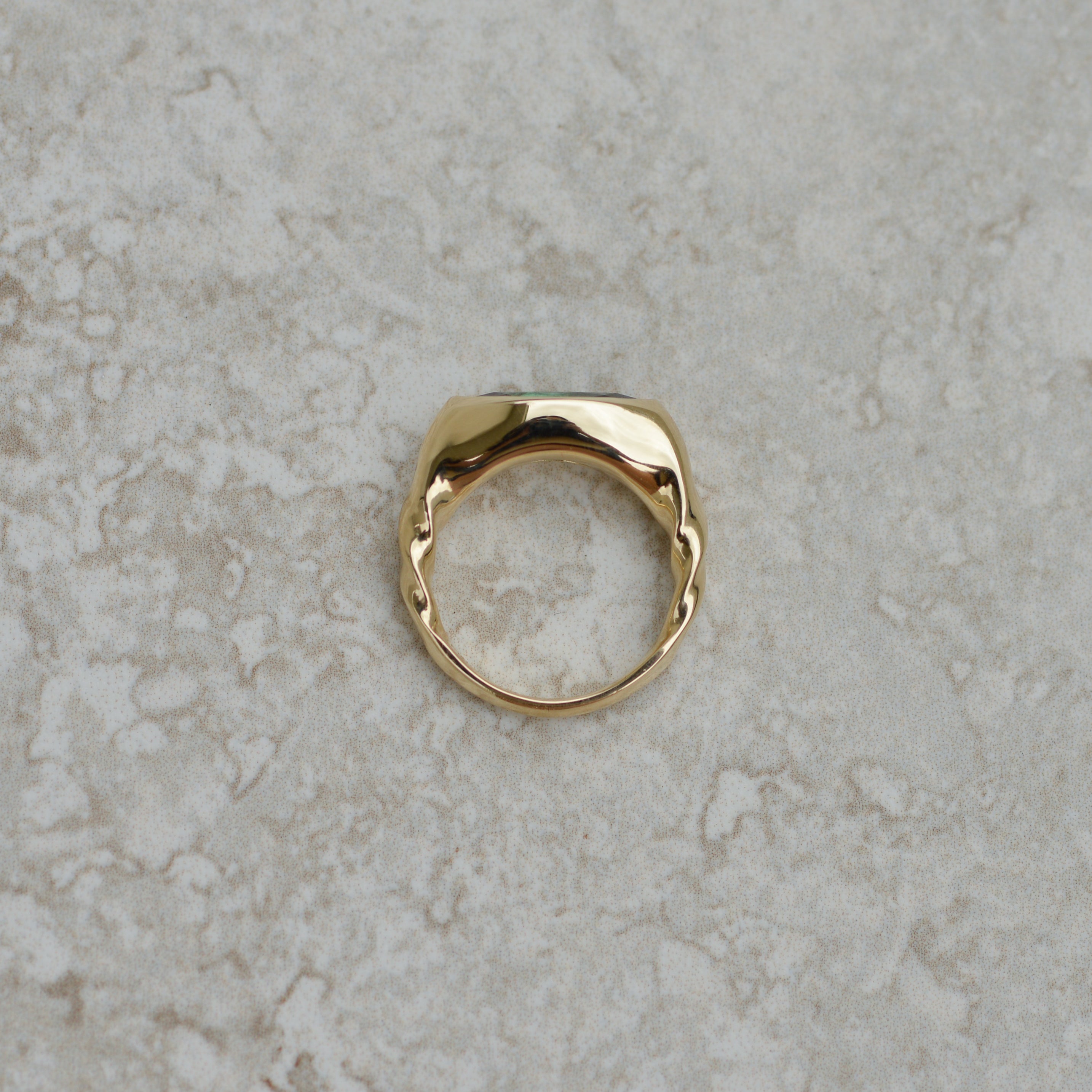Rippling Signet, teal tourmaline