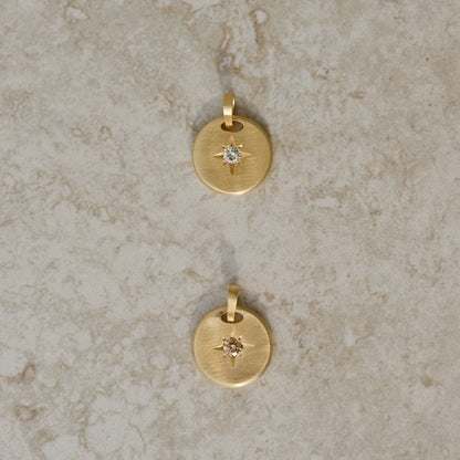 Round Star-set charm, diamond