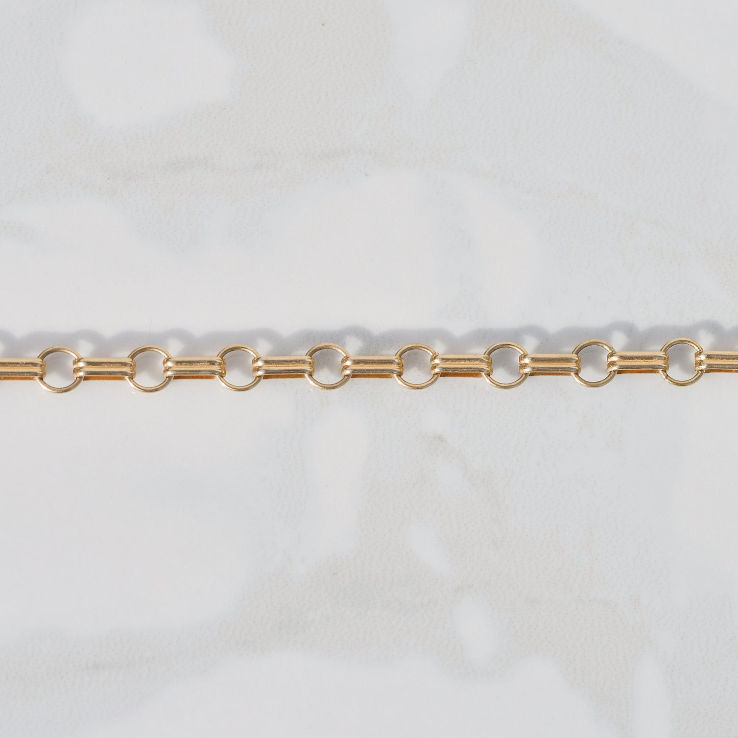 Vintage Alternating Link Bracelet 14k