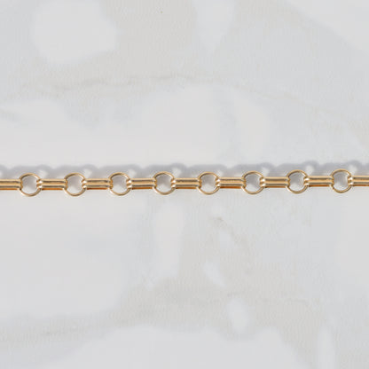 Vintage Alternating Link Bracelet 14k