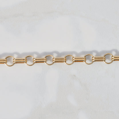 Vintage Alternating Link Bracelet 14k