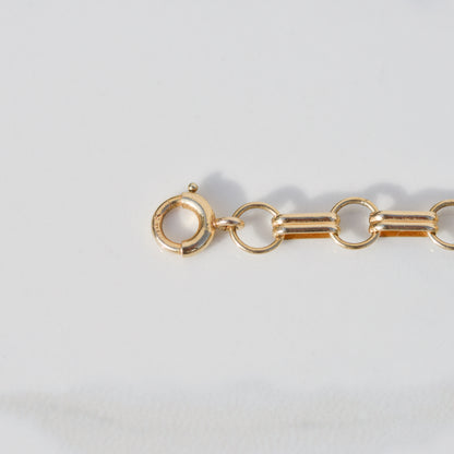 Vintage Alternating Link Bracelet 14k