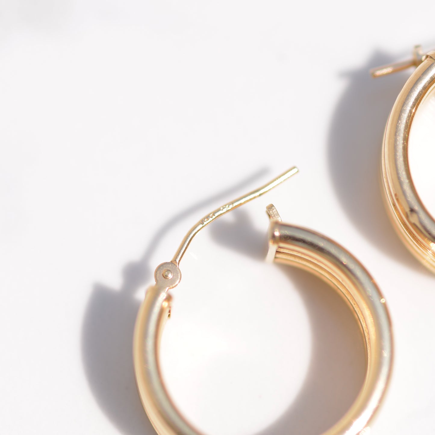 Vintage Multi Hoop Earrings 14k