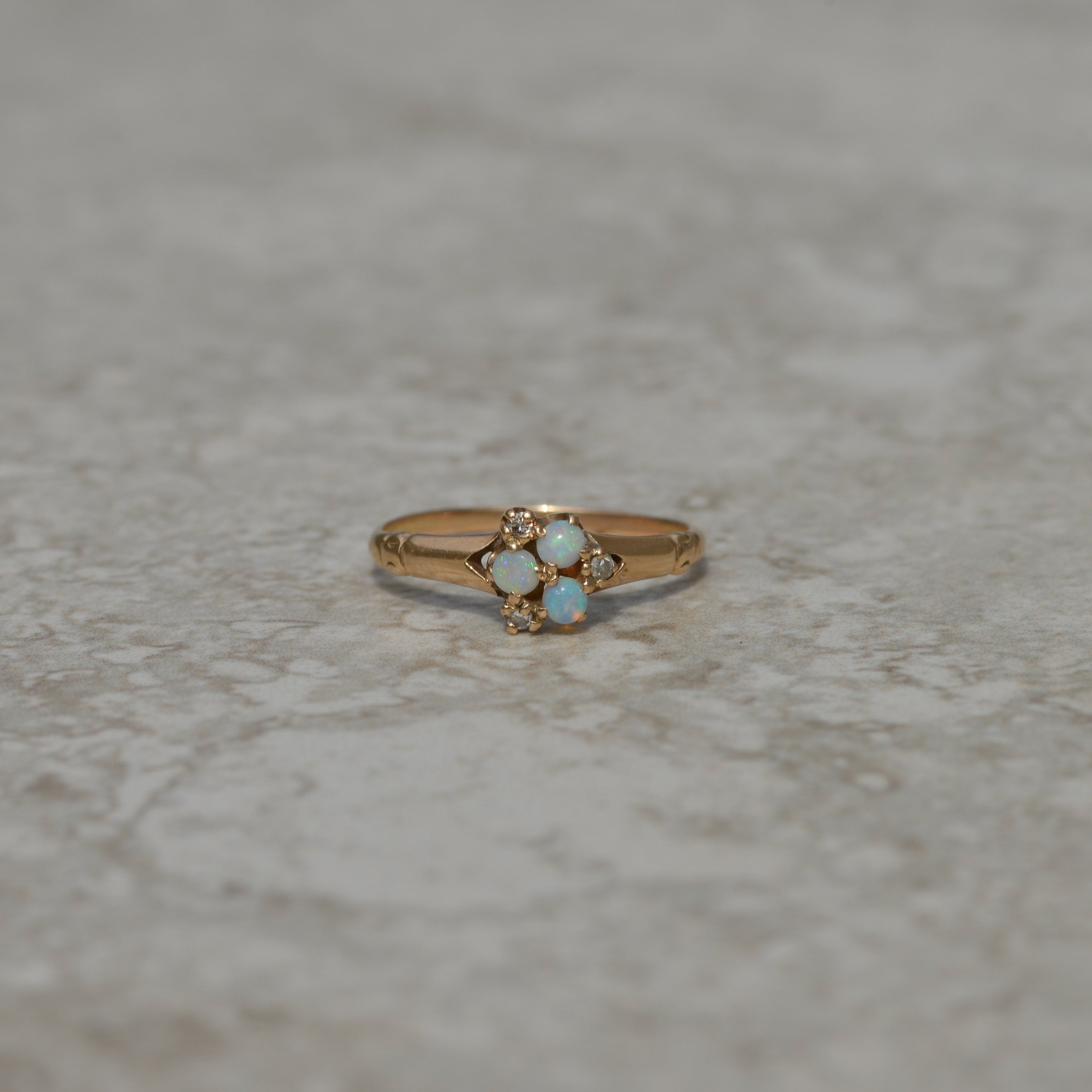 Antique Opal and Diamond Ring