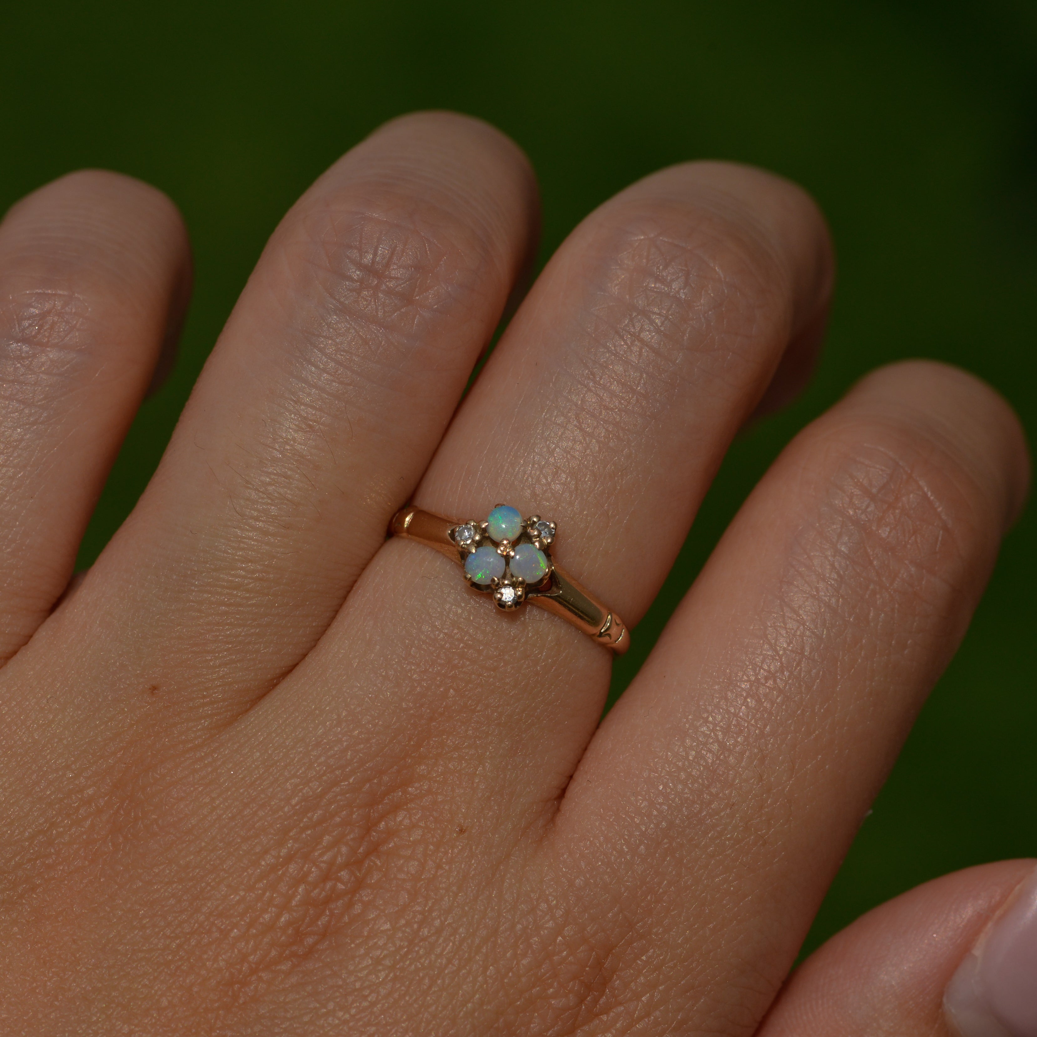 Antique Opal and Diamond Ring