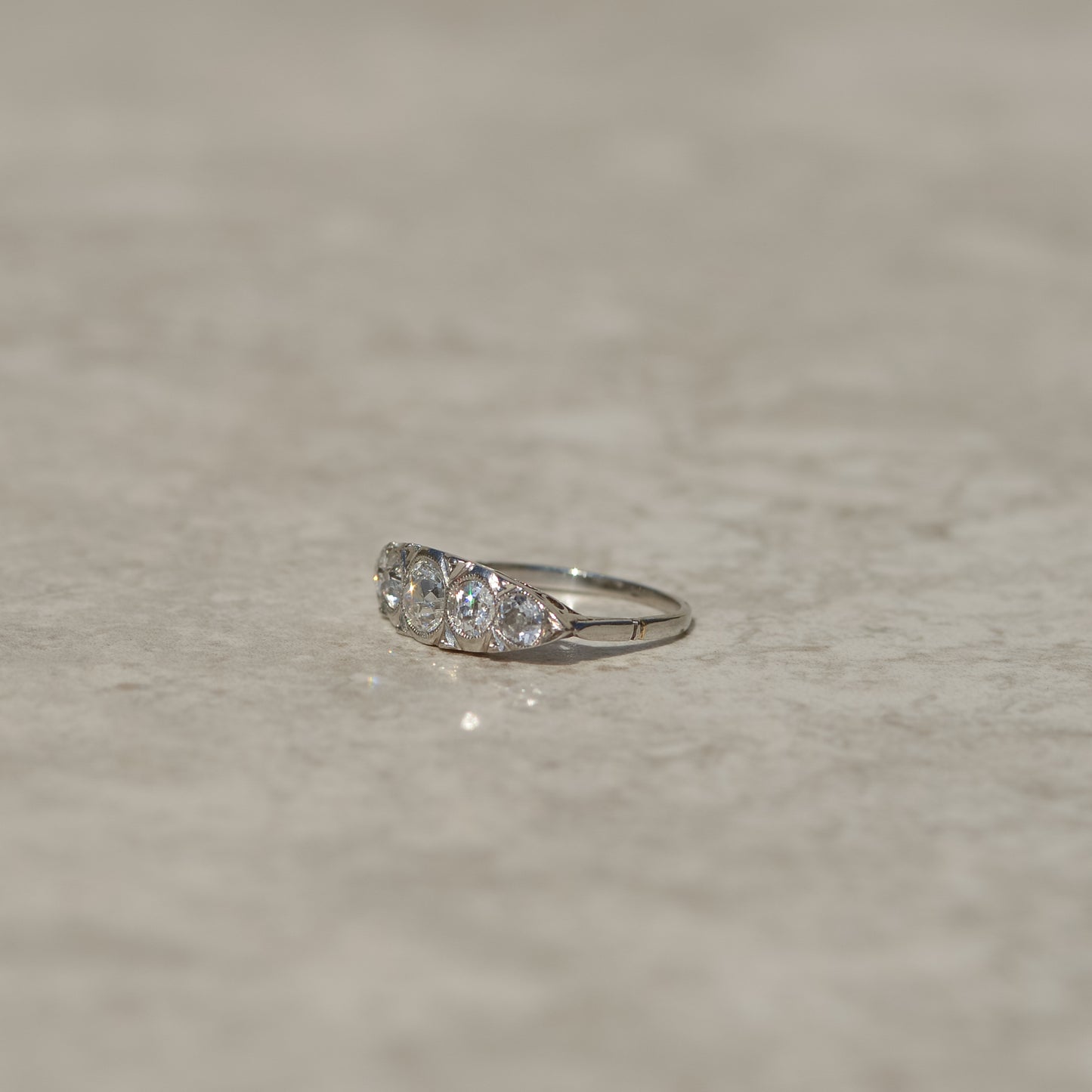 Art Deco Diamond Navette Ring