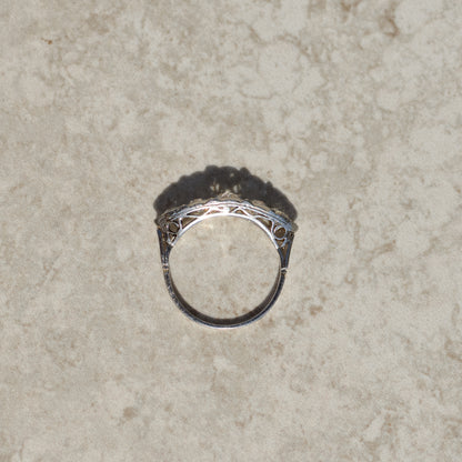 Art Deco Diamond Navette Ring