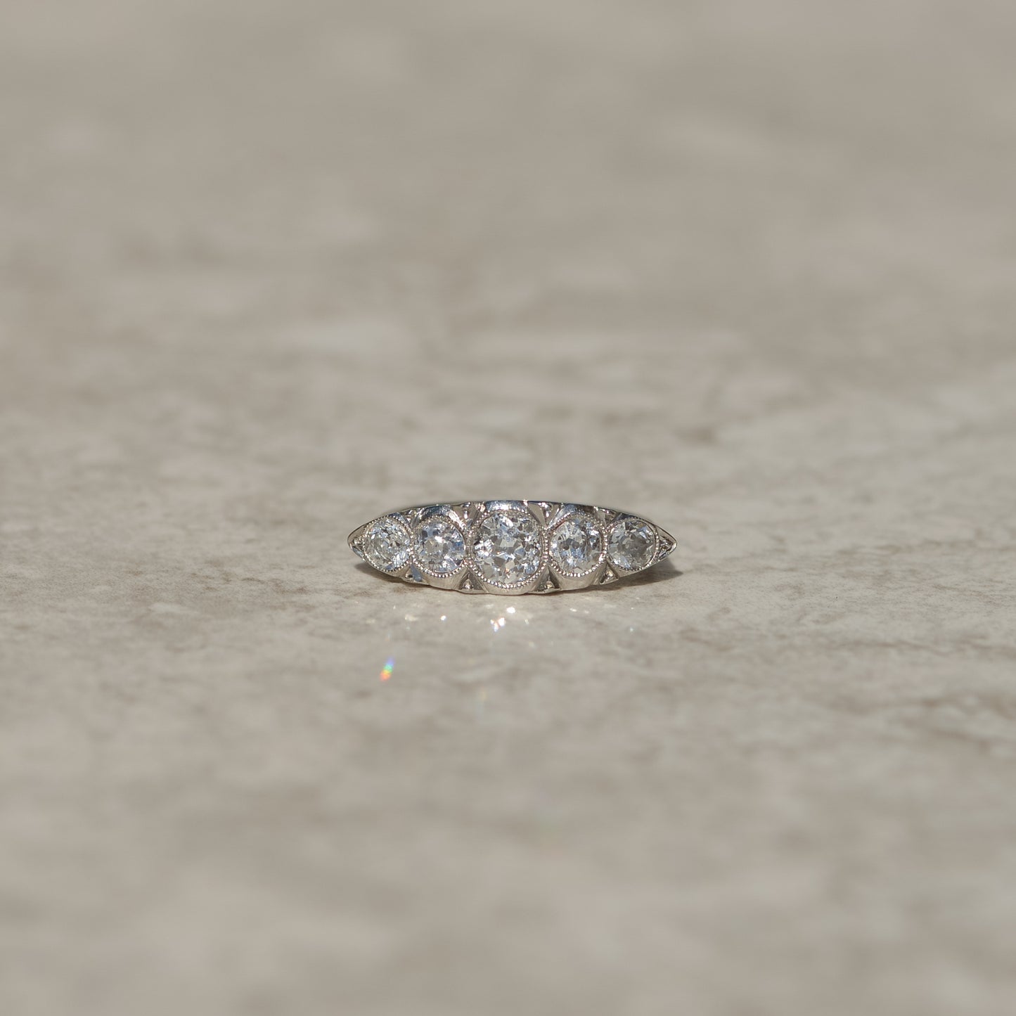 Art Deco Diamond Navette Ring