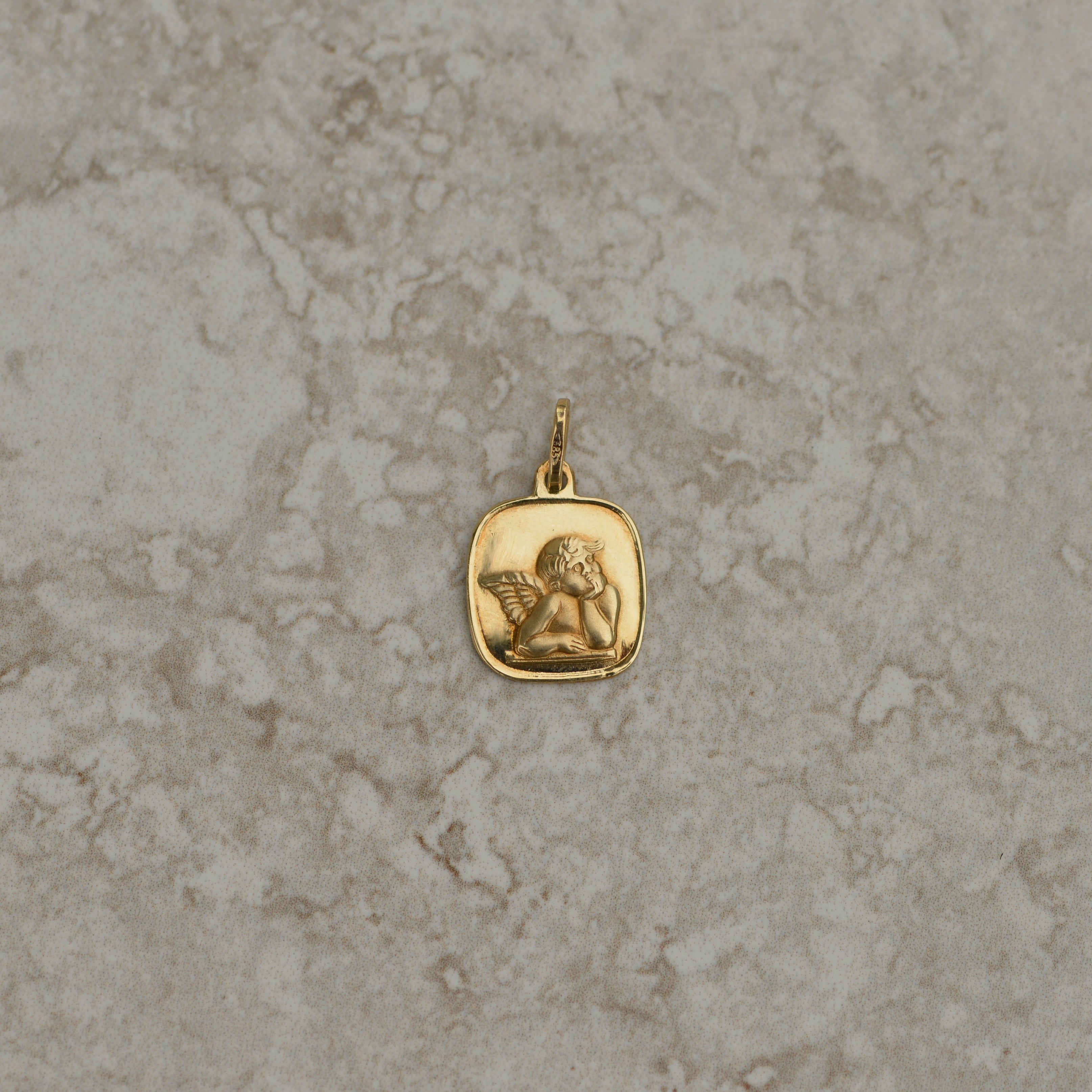 Vintage Guardian Angel Medallion