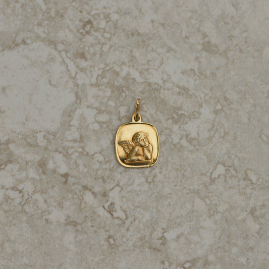 Vintage Guardian Angel Medallion