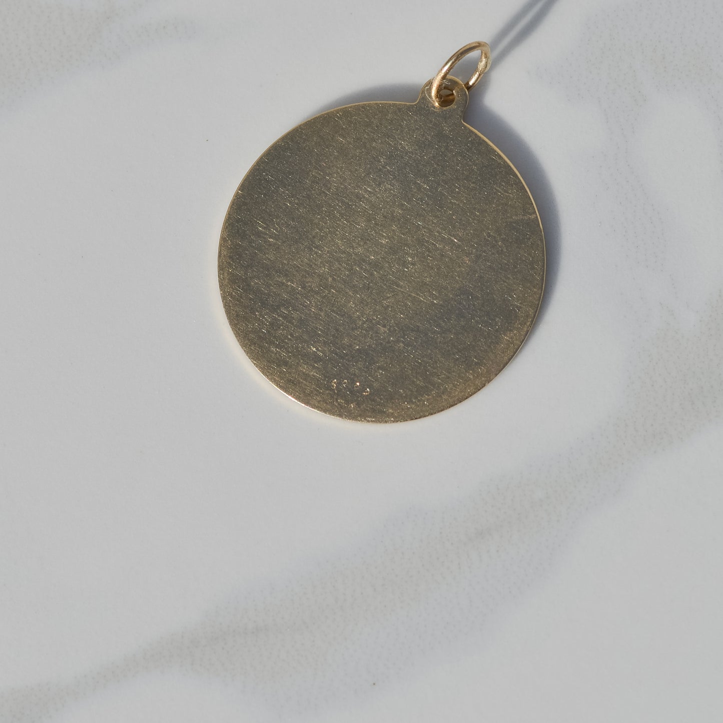 Vintage Aquarius Zodiac Medallion Charm 14k