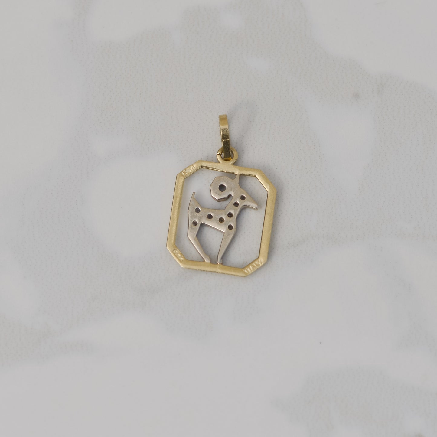 Vintage Aries Charm 14k