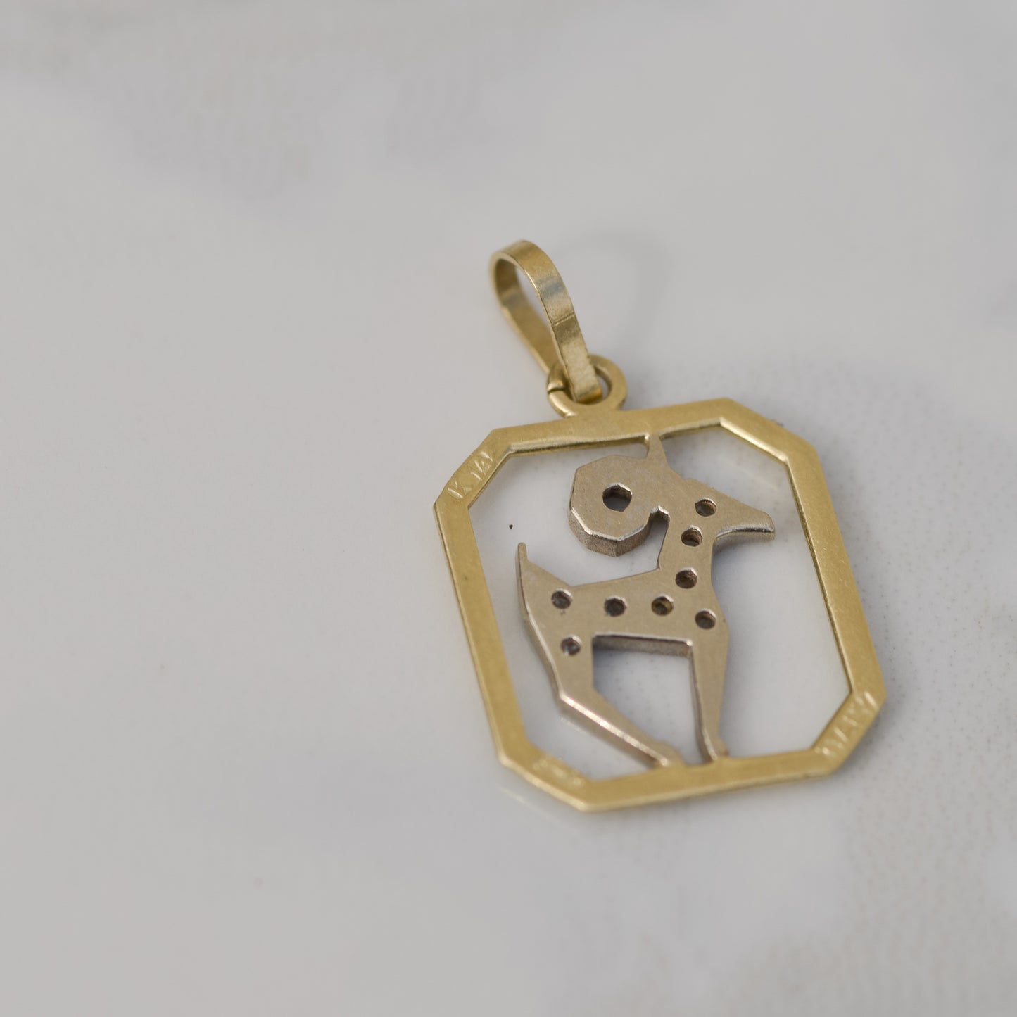 Vintage Aries Charm 14k