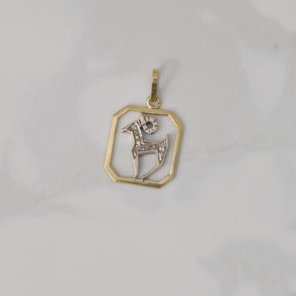 Vintage Aries Charm 14k