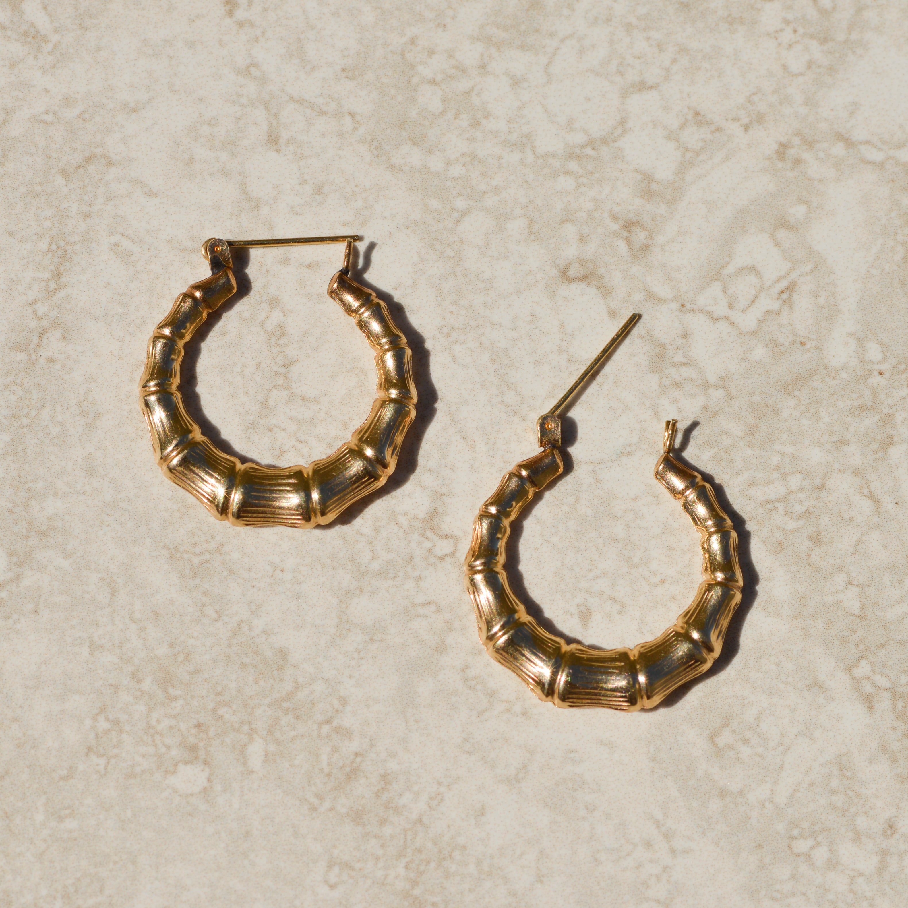Vintage Bamboo Hoop Earrings