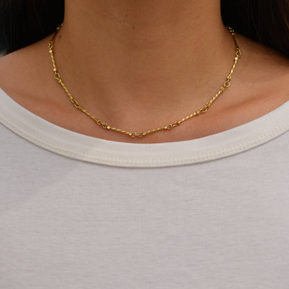 Vintage Twisted Bar Chain Necklace