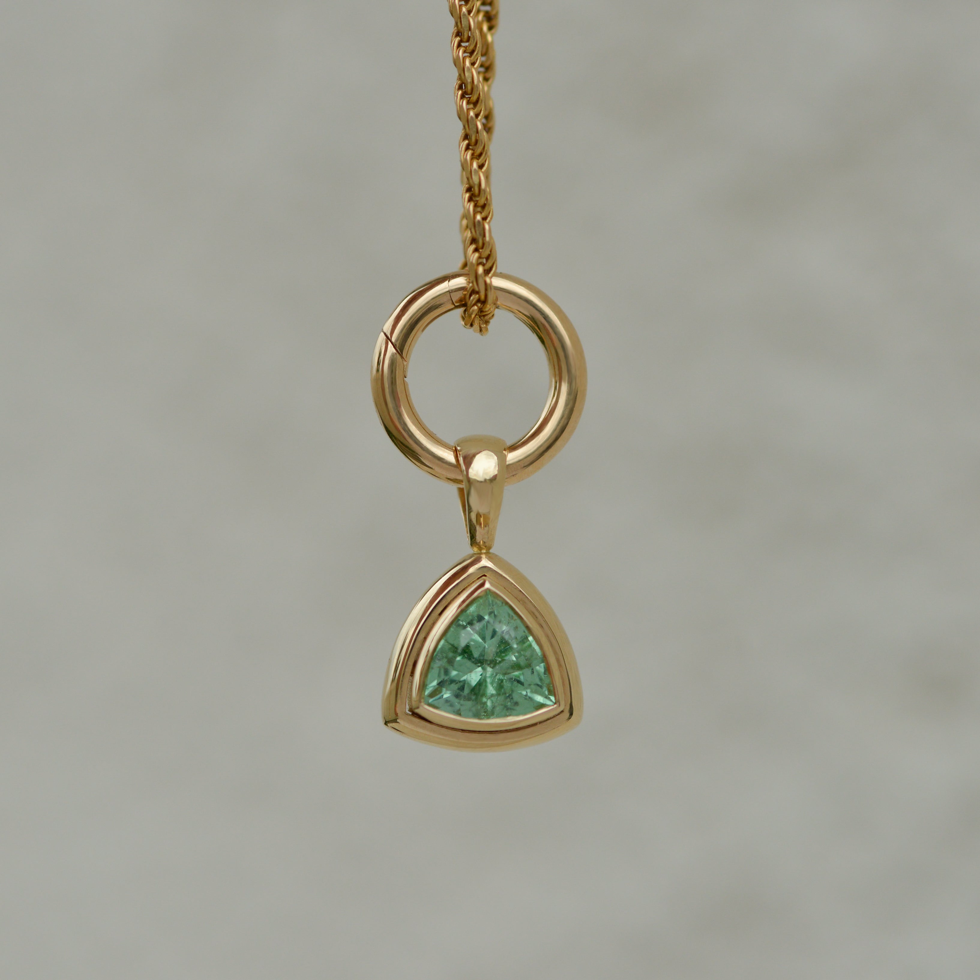 Bubble Bezel Pendant, paraiba tourmaline