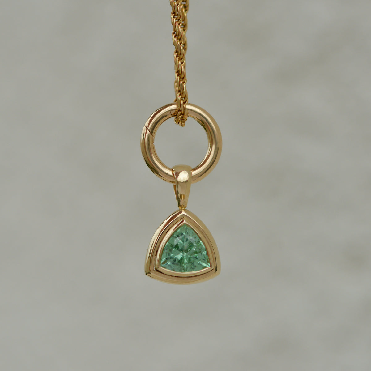 Bubble Bezel Pendant, paraiba tourmaline