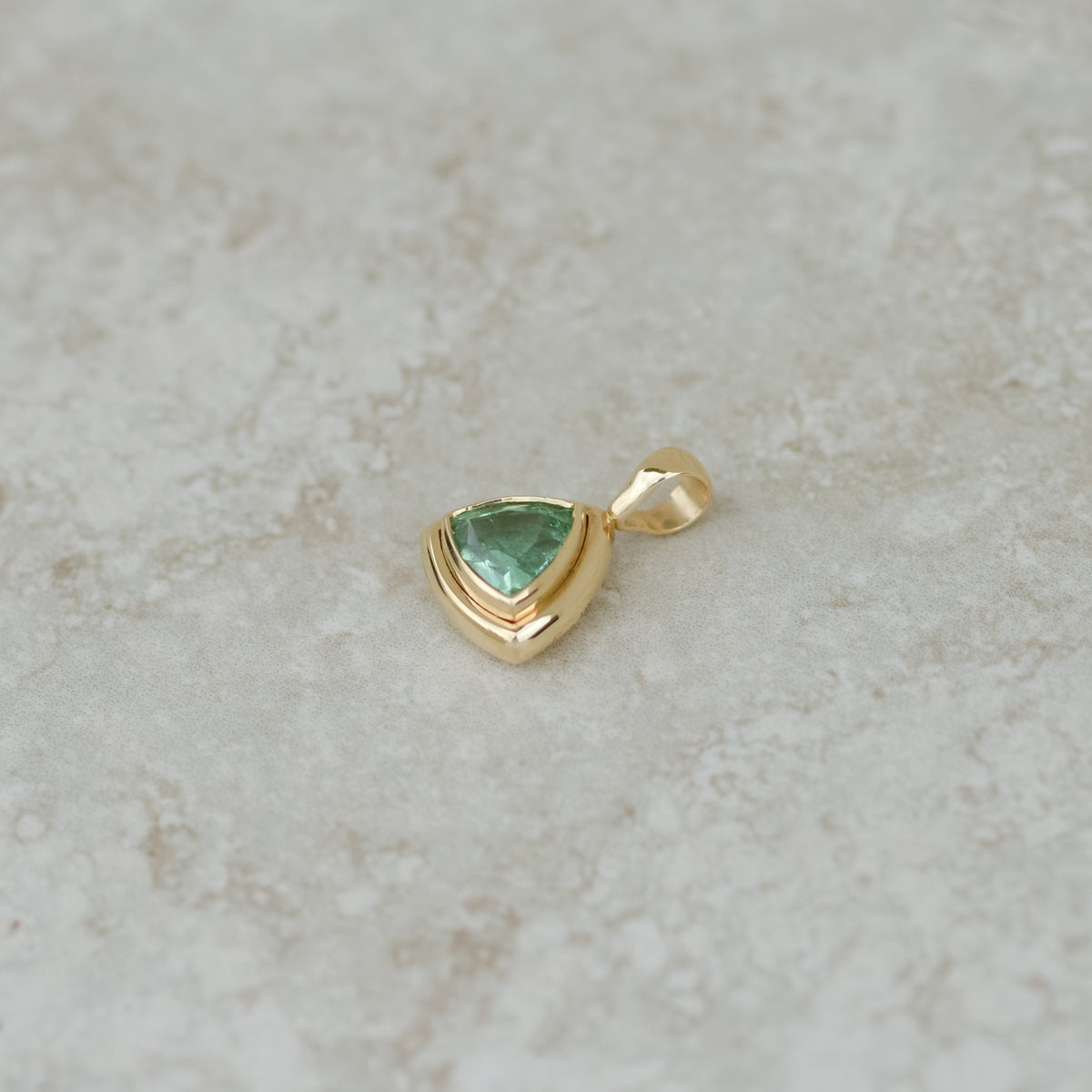 Bubble Bezel Pendant, paraiba tourmaline