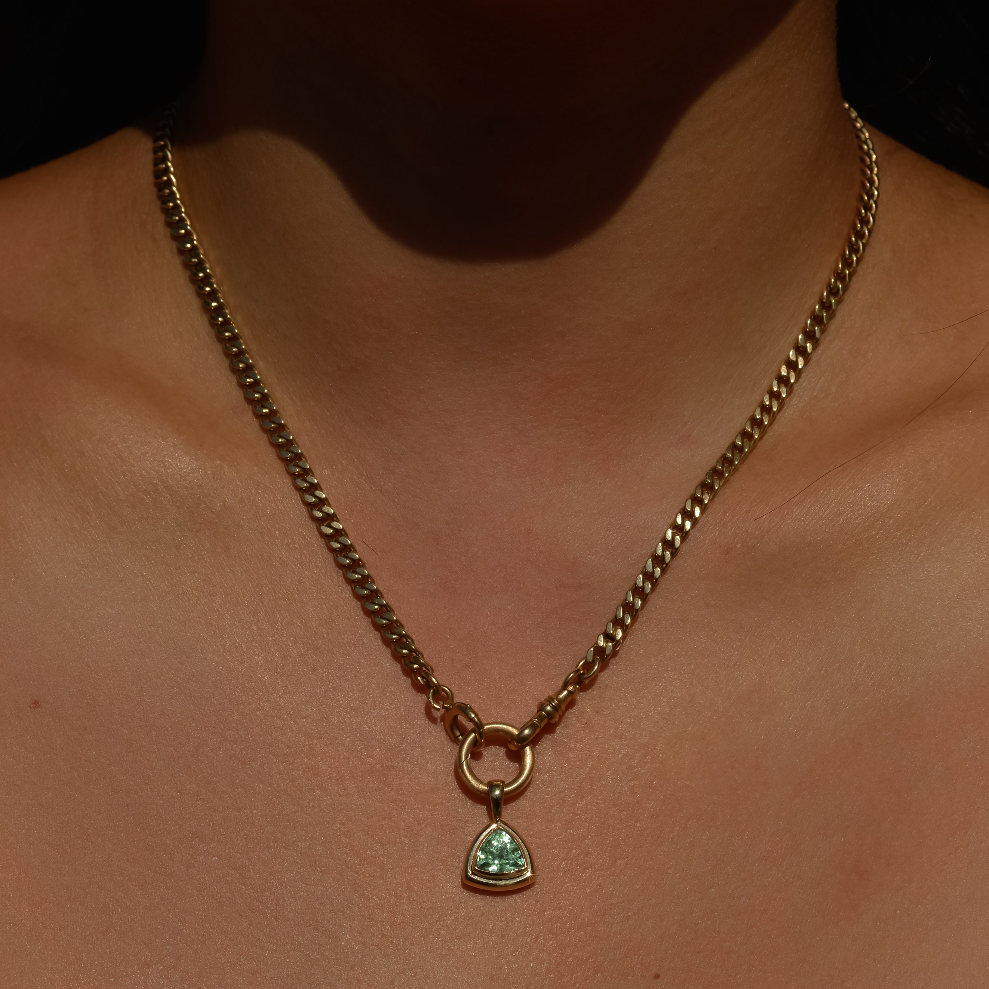 Bubble Bezel Pendant, paraiba tourmaline