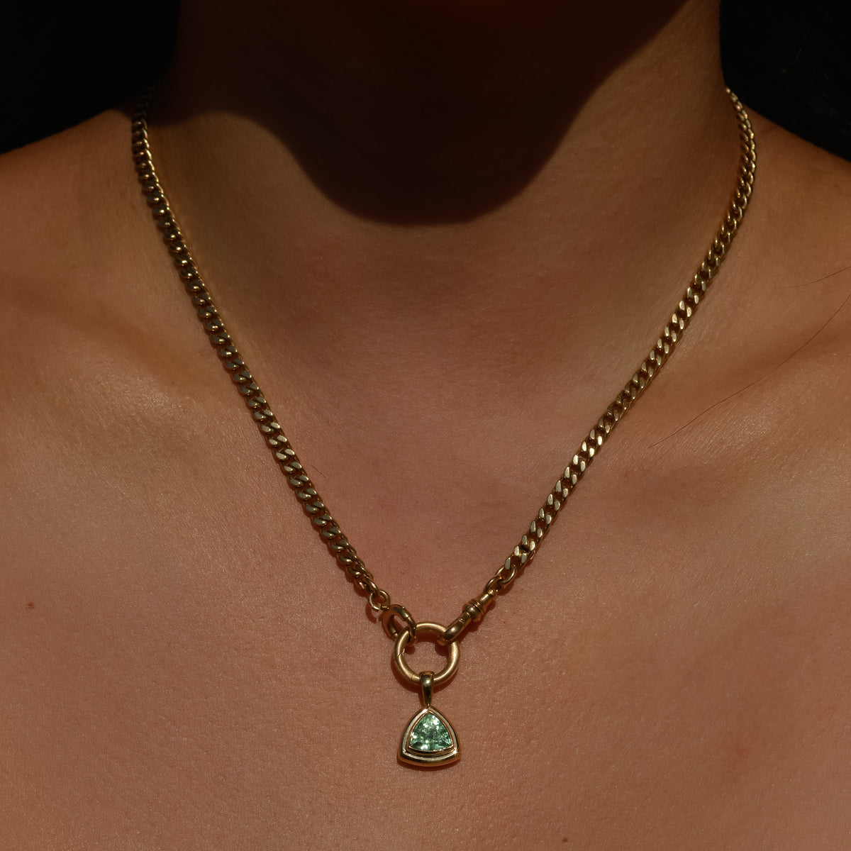 Bubble Bezel Pendant, paraiba tourmaline