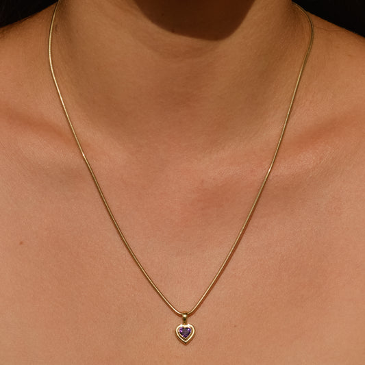 09: Bubble Bezel pendant, amethyst