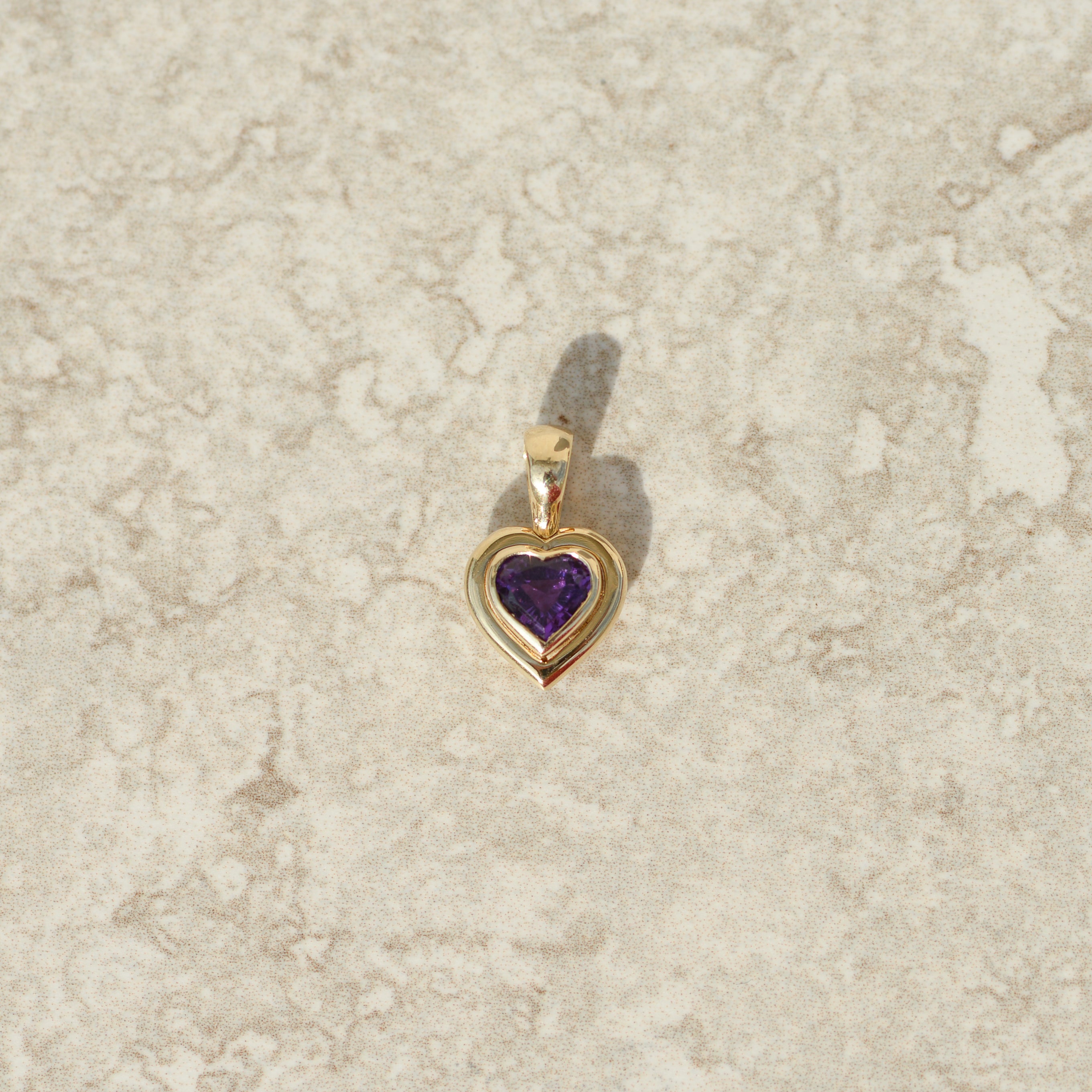 Bubble Bezel Pendant, amethyst