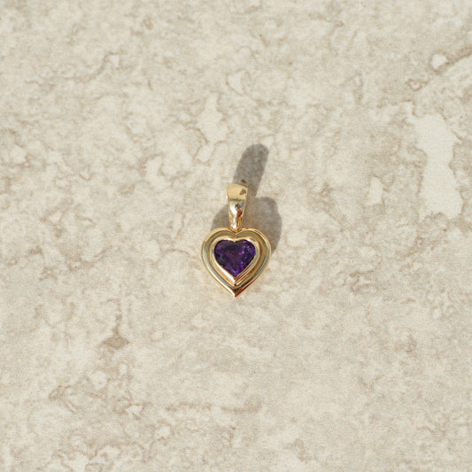 09: Bubble Bezel pendant, amethyst