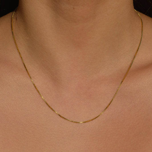 Estate Box Chain 17.5" 14k